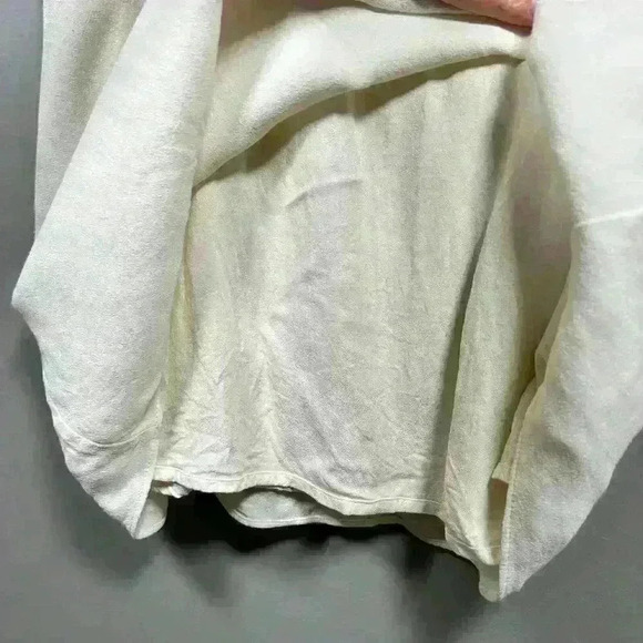 ARITZIA Cowl Neck Strappy A Line Mini Slip Dress White Cream Smocked Back  M - Picture 2 of 10